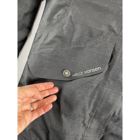 Helly Hansen Black Jacket Women's Size S w/ Faux Fur Zip-Off Hood - Picture 3 of 14